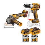 Cumpara ieftin Masina de gaurit + Polizor unghiular flex cu 2 acumulator 2/4AH si incarcator bormasina P20S Ingco CKLI20273E