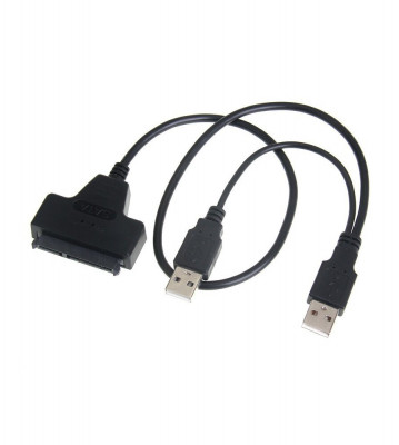 Adaptor USB 2.0 la SATA 7 + 15 pini pentru unitatea HDD de 2.5&amp;quot; foto