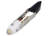 Lampă LED alb cald T5 12V 3mm plastic