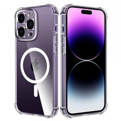 Husa MagSafe pentru Apple iPhone 14 Pro Max, Techsuit, Shockproof, Transparenta foto