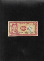 South Vietnam Vietnamul de Sud 100 dong 1966 seria675998 graffiti