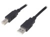 Cablu USB 2.0 A-B 1m negru CCA, Bq Cable