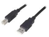 Cablu USB 2.0 A-B 1m negru CCA, Bq Cable