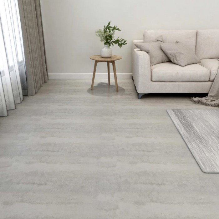 Plăci pardoseală autoadezive 55 buc. gri deschis PVC 5,11 m&sup2;