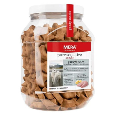 Recompense pentru Caini Mera Goody Snack, Curcan &amp;amp; Cartof, 600 g foto