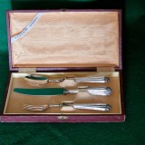 Cumpara ieftin SET DE TACAM DIN ARGINT PENTRU BOTEZ - ITALIA anii &#039;50, Tacamuri