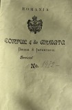 Document militar 1898 Corpul 4 Armata Divizia 8 Infanterie Ordine Oficiala Lt. Col. Bratianu