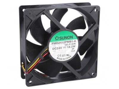 Ventilator DC Axial 24V 120x120x38mm 322.8m3/h 54dBA foto