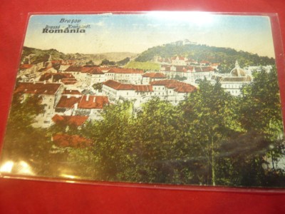 Ilustrata Brasov -circulat 1927 ,color foto