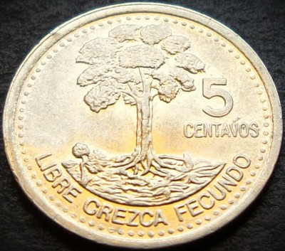 Moneda exotica 5 CENTAVOS - GUATEMALA, anul 2000 * cod 4791 = UNC foto