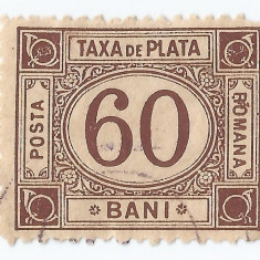 |Romania, LP IV.1f/1881, Taxa de plata, tipar brun, oblit.