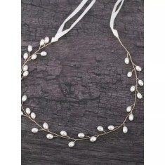 Bentita Mireasa, Tip Banda cu Perle Artificiale, Aurie - 25659