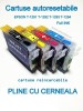PACHET Cartuse PLINE CU CERNEALA autoresetabile EPSON T1291 T1292 T1293 T1294