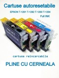 PACHET Cartuse PLINE CU CERNEALA autoresetabile EPSON T1291 T1292 T1293 T1294