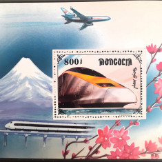 Mongolia 1997 locomotivă, transporturi, trenuri, locomotive Bloc Mnh