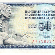 M1 - Bancnota foarte veche - Fosta Iugoslavia - 50 dinarI - 1978