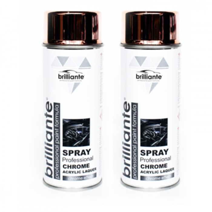 Pachet 2 x Vopsea Spray Brilliante Crom Cupru 400 ml