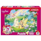 Puzzle 100 piese, Bayala, Unicornul Magic + cadou figurina, Schimdt