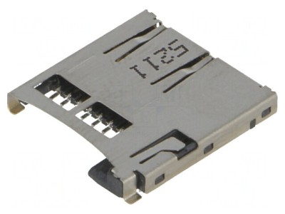 Conector microSD push-push SMT aurit foto