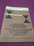 CALITATEA SI FIABILITATEA PRODUSELOR TEHNICA MASURARILOR IN IND.LEMNULUI, Alta editura, Alte materii, Clasa 10