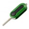 Carcasa cheie Topautochei&reg; pentru Fiat 500 Panda Punto Bravo Stilo Ducato Citroen Jumper Peugeot Boxer, verde, 3 butoane
