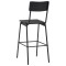 Scaune de bar, 4 buc., negru, placaj solid, otel - 4