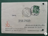 Regalitate Romania , carte postala corespondenta circulata ,corepondenta financiar -comerciala avocat, Printata