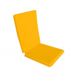 Perna decorativa pentru scaun de bucatarie cu spatar, dimensiune sezut 42x40 cm, spatar 42x50 cm, culoare galben, Palmonix
