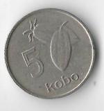 Moneda 5 kobo 1974 - Nigeria