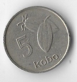 Moneda 5 kobo 1974 - Nigeria