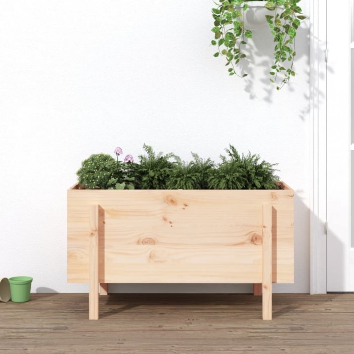 Gossi strat inaltat de gradina, 101x50x57 cm, lemn masiv de pin