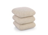 Cumpara ieftin Puf structura lemn textil buclat bej Antara 44.5x44.5x44.5h