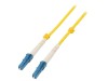 Cablu patch cord fibra optica monomod LC/UPC QOLTEC 2m LSZH Galben
