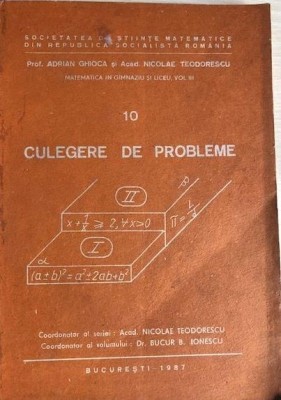 Culegere de probleme matematica in gimnaziu si liceu vol 3 foto