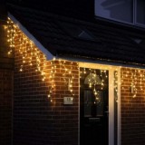 Instalatie Turturi Luminoasa 8m, 200 LED Alb Cald, 8 Jocuri de Lumini, Interior/Exterior, Consum Redus, Craciun