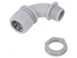 Conectori &icirc;n unghi 90&deg; filet metric exterior nerotativ