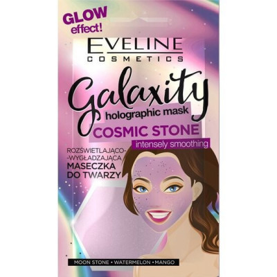 Masca de fata calmanta, Eveline Cosmetics, Galaxity holographic, Cosmic Stone, intensely smoothing, 10 ml foto