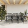 VidaXL Set de masă pentru grădină, 9 piese, plasă metalică antracit