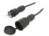 Prelungitor Alimentare 15m Negru 16A, KEL