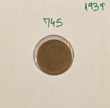 745 Uniunea Sovietica URSS Soviet Union Russia 1 Kopeck copeica 1939 Y#105