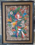 Cumpara ieftin Pictură mexicană tradiţională cu păsări - deosebită, Pasari, Tempera, Avangardism