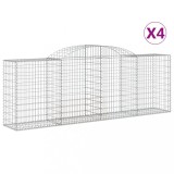 Cumpara ieftin Cosuri gabion arcuite 4 buc, 300x50x100/120 cm fier galvanizat
