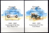GRENADA 1993 TRANSPORT MASINI AUTOMOBILE DE EPOCA FOR MERCEDES, Nestampilat