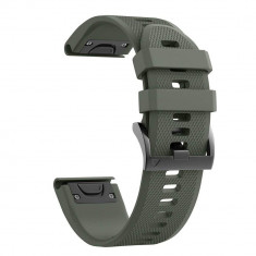 Curea silicon Tech-Protect Smooth Garmin Fenix 3/5X/3HR/5X Plus/6X/6X Pro Army Green foto