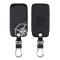 Husa Cheie Auto pentru Renault / Dacia - 4 Butoane - Keyless Go, kwmobile, Piele ecologica, Negru / Alb, 44637.45