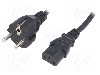 Cablu alimentare AC, 1.8m, 3 fire, culoare negru, CEE 7/7 (E/F) mufa, IEC C13 mama, LIAN DUNG -