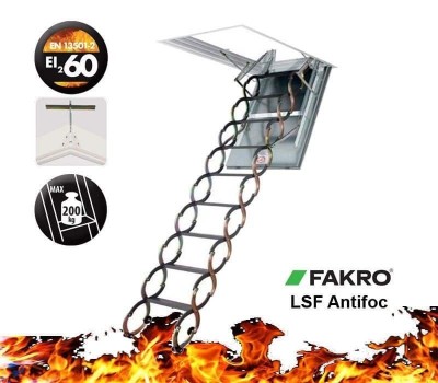 Scara pod Rezistenta la foc 60 min FAKRO LSF 60 Antifoc foto