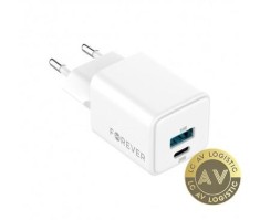 Incarcator Retea Forever TC-08-20AC 20W 3A 1 x USB-A - 1 x USB-C Alb