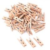 Mini Cle┼ti Lemn, Set 50 Bucăți, Culoare Naturală, Dimensiuni 2.5x0.5cm