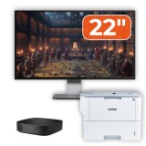 Pachet PC second hand HP T430 cu monitor 22 inch si imprimanta Brother